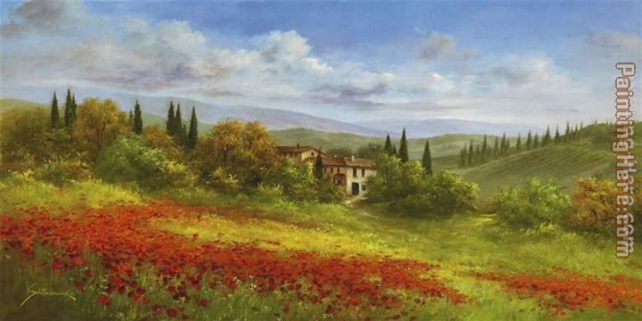 Tuscany Beauty I painting - Heinz Scholnhammer Tuscany Beauty I art painting